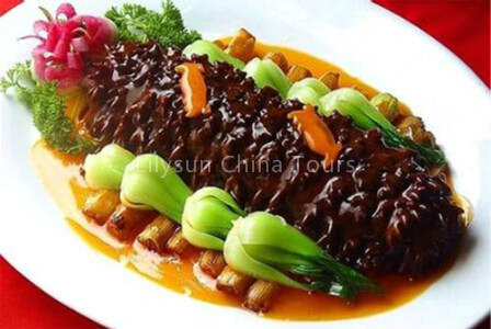 Stir-fried Sea Cucumber with Green Onions