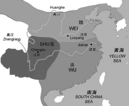 Map of Three Kingdoms Period 