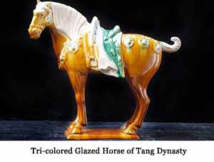 Tri-colored Glazed Horse