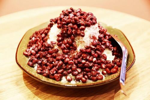 Red Bean with Milk Ice