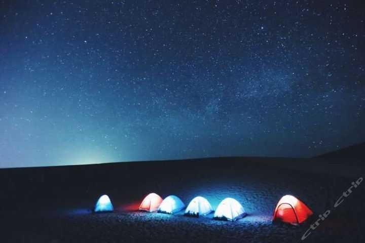 Camping in desert